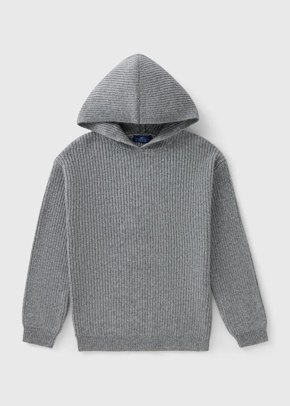 Boys Grey Knitted Hoodie (7-15yrs)