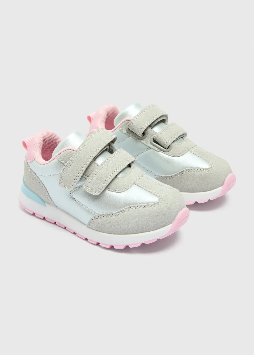 Girls Grey Retro Trainers (Younger 4-12)