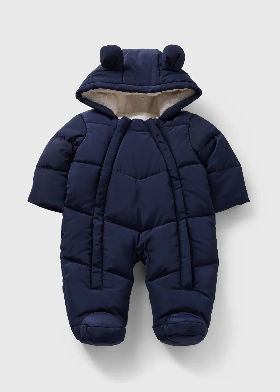 Baby Navy Padded Snowsuit (Newborn-23mths)