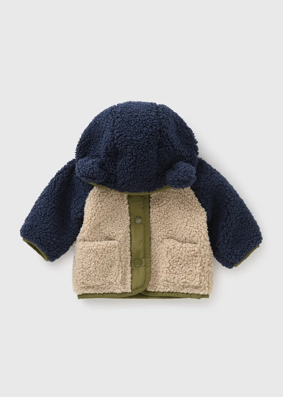 Baby Multicolour Colourblock Borg Jacket (Newborn-23mths)