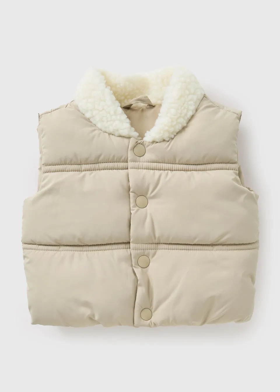 Baby Taupe Padded Gilet (Newborn-23mths)