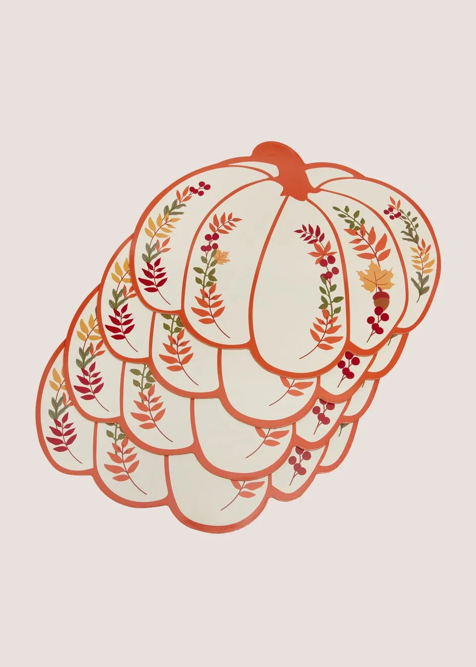 4 Pack Cream Pumpkin Cork Placemats