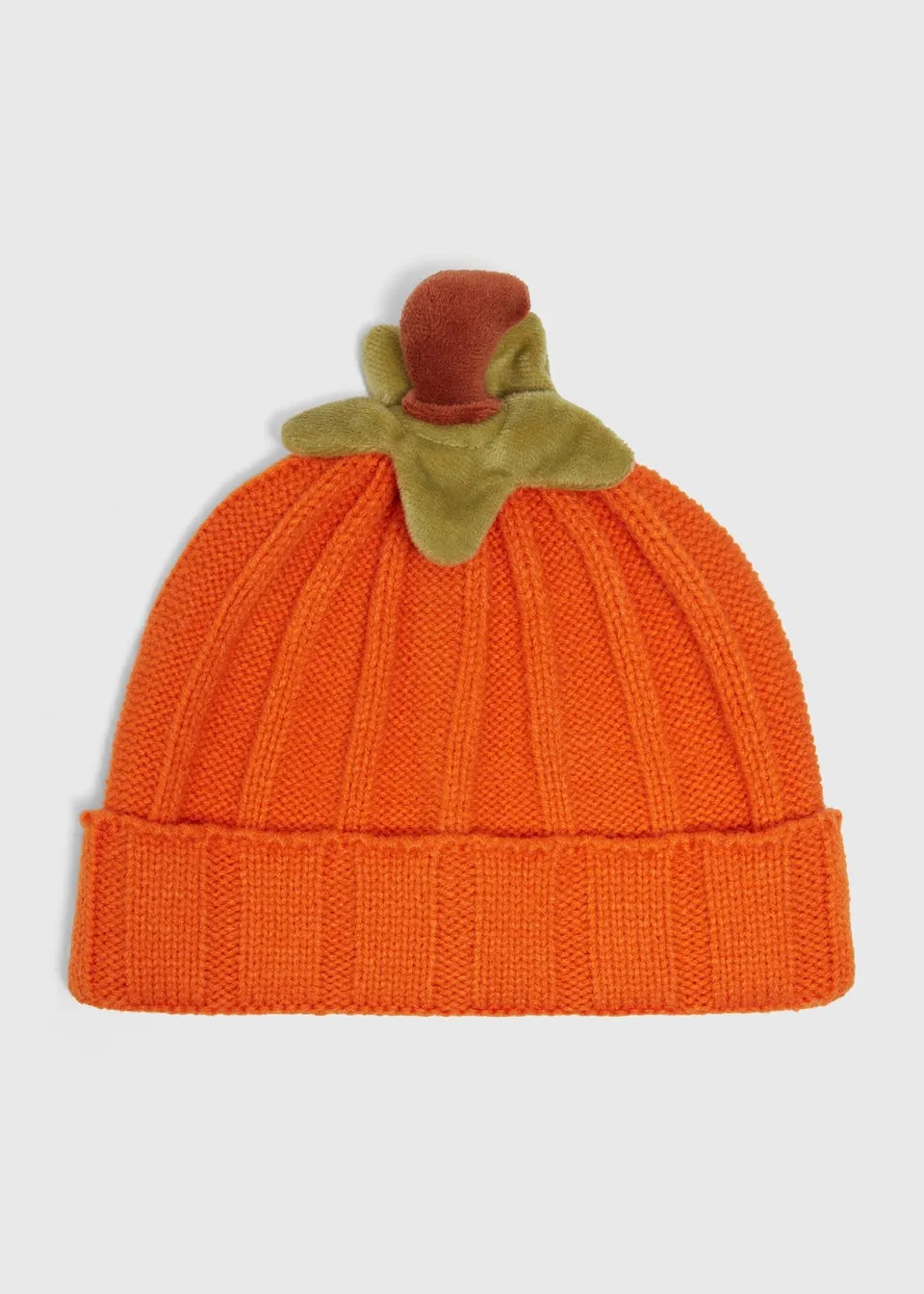 Baby Orange Pumpkin Knit Beanie (Newborn-24mths)