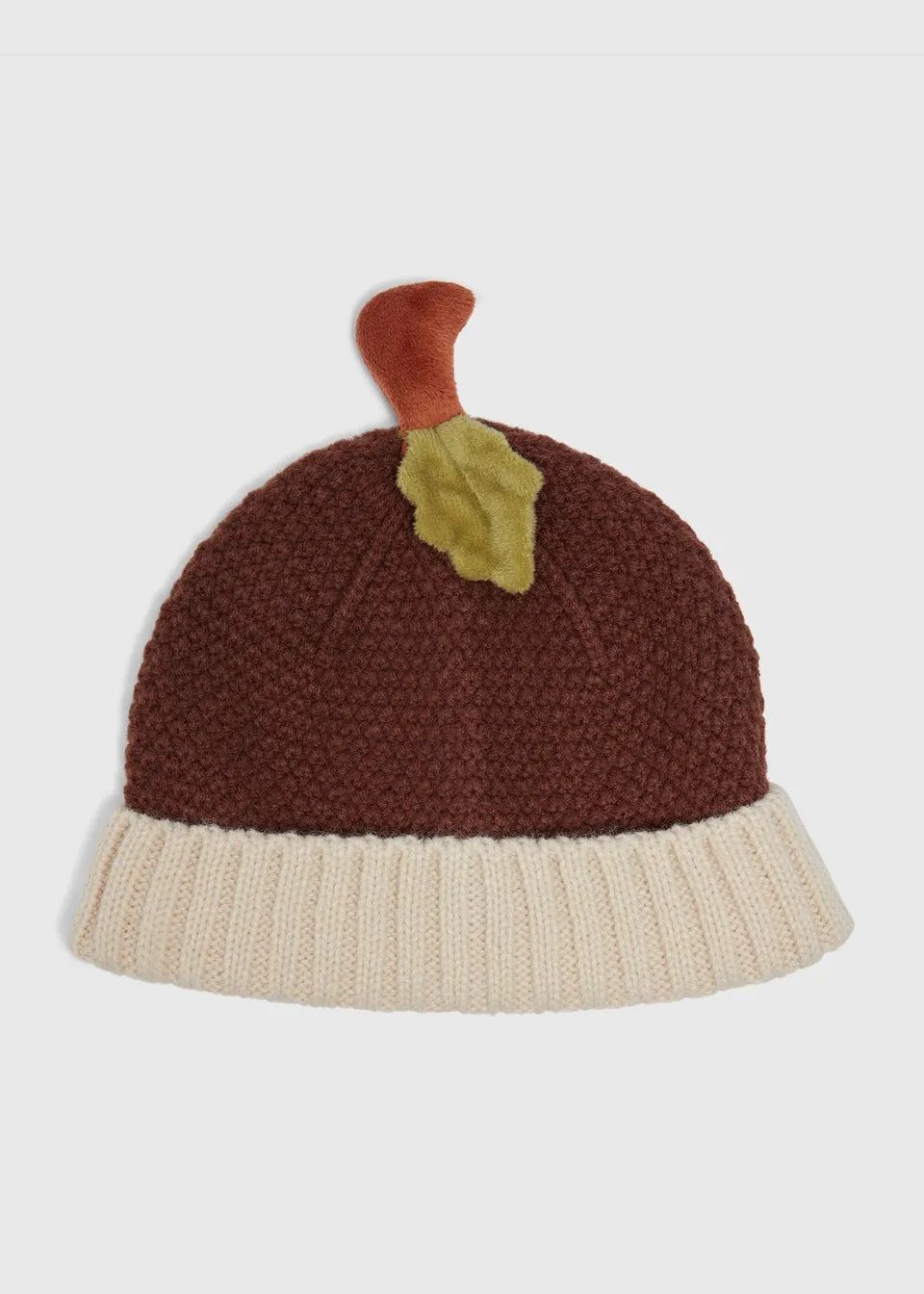Baby Brown Acorn Beanie (Newborn-24mths)