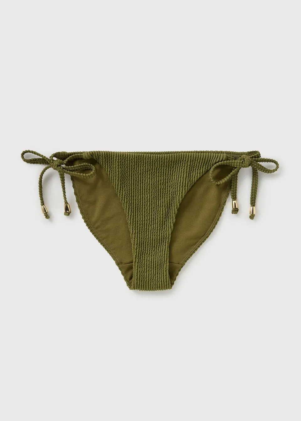 Olive Texture Bikini Bottoms
