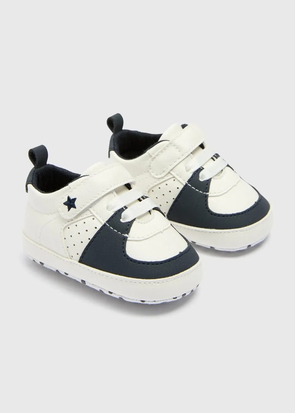 Baby Navy Retro Trainers (Newborn-18mths)