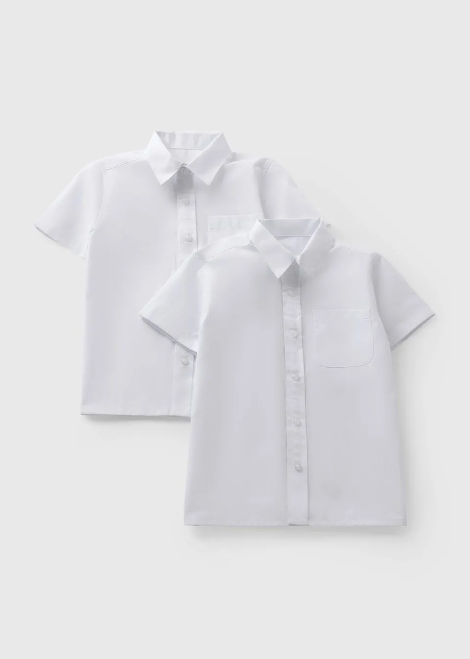 2 Pack Boys White Easy Dressing Shirts (4-16yrs)