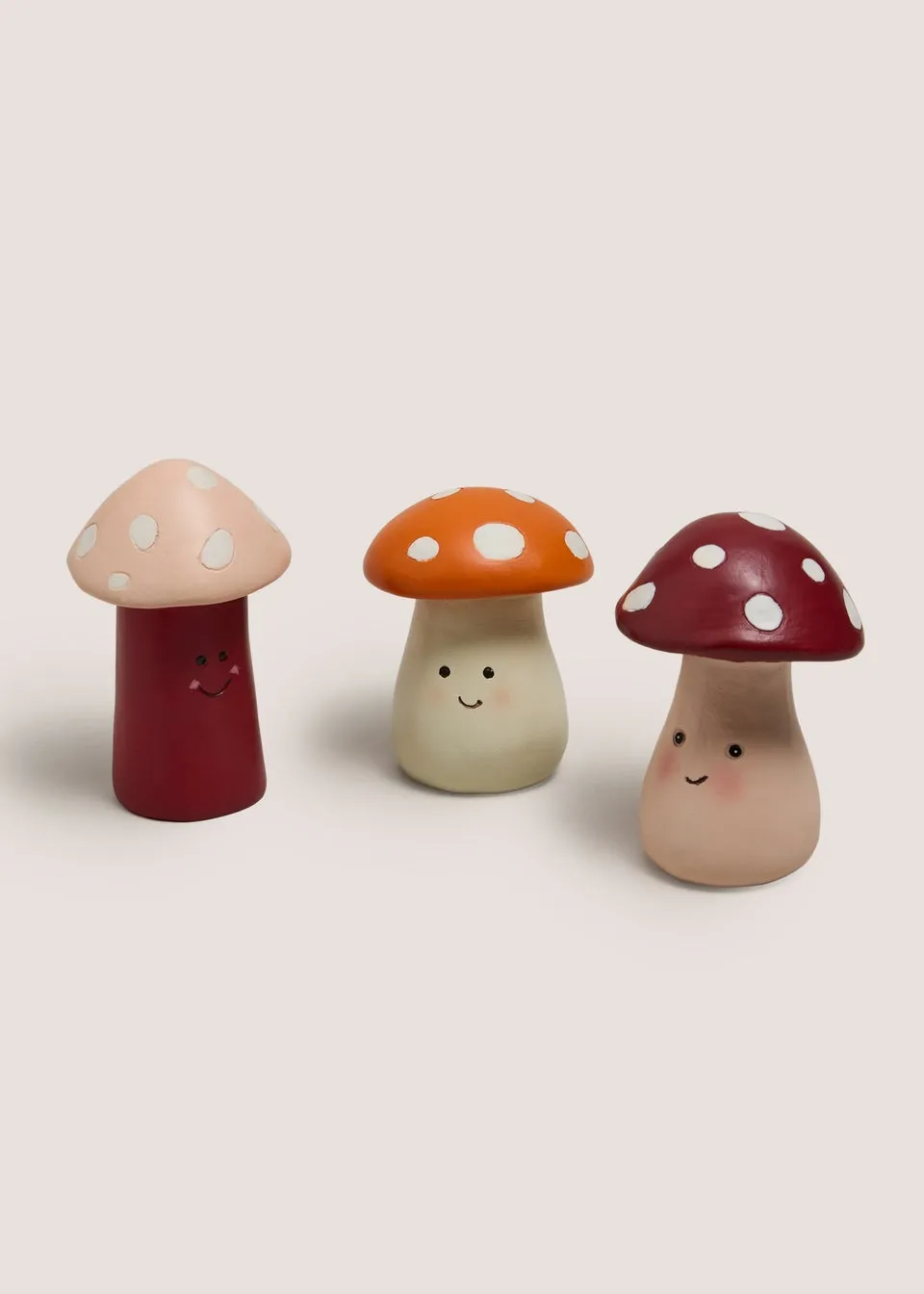 3 Piece Mushroom Novelty Ornaments