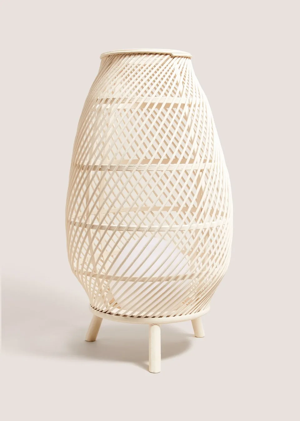 Bamboo Rattan LED Lantern