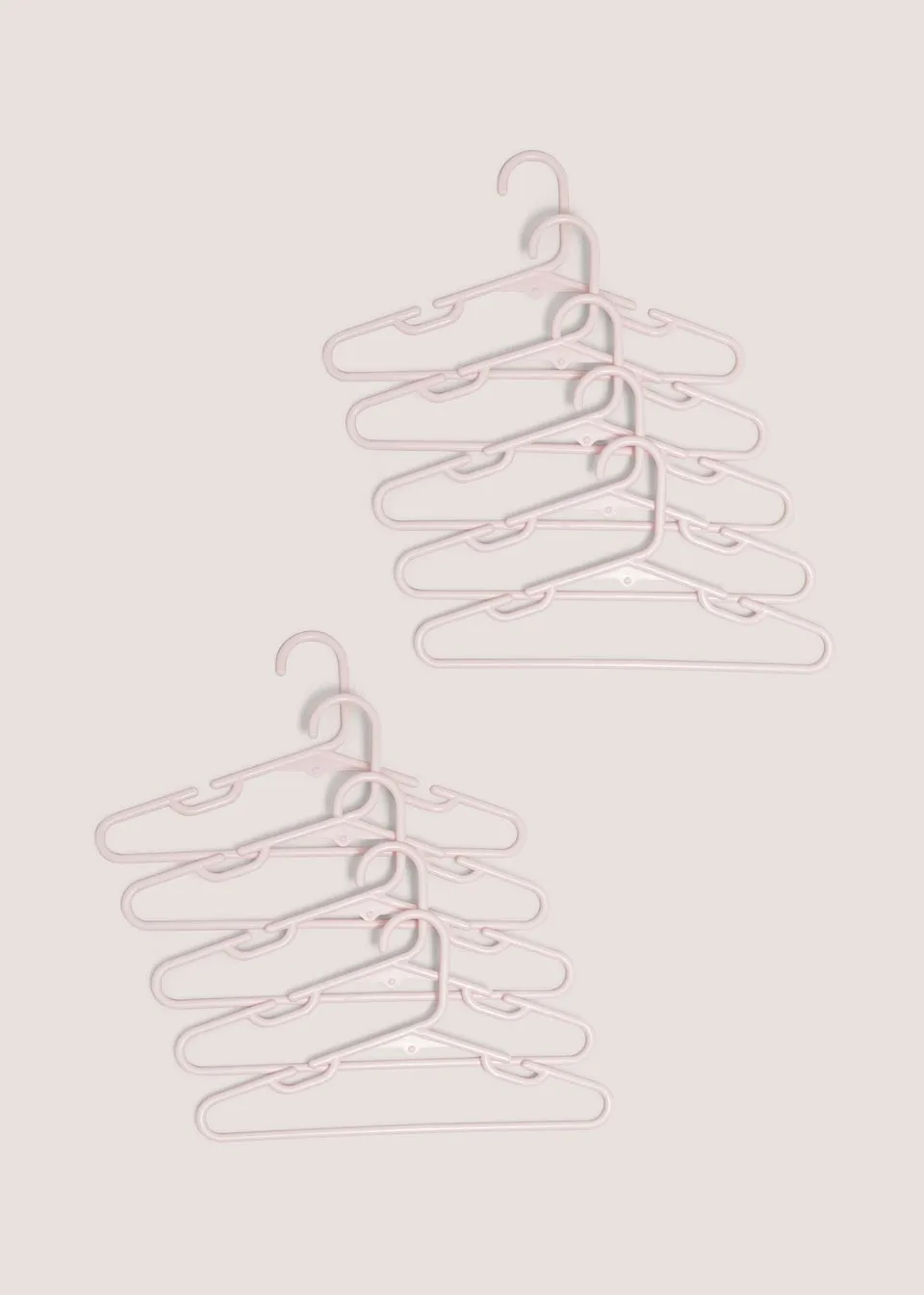 10-Pack Pink Kids Plastic Hangers