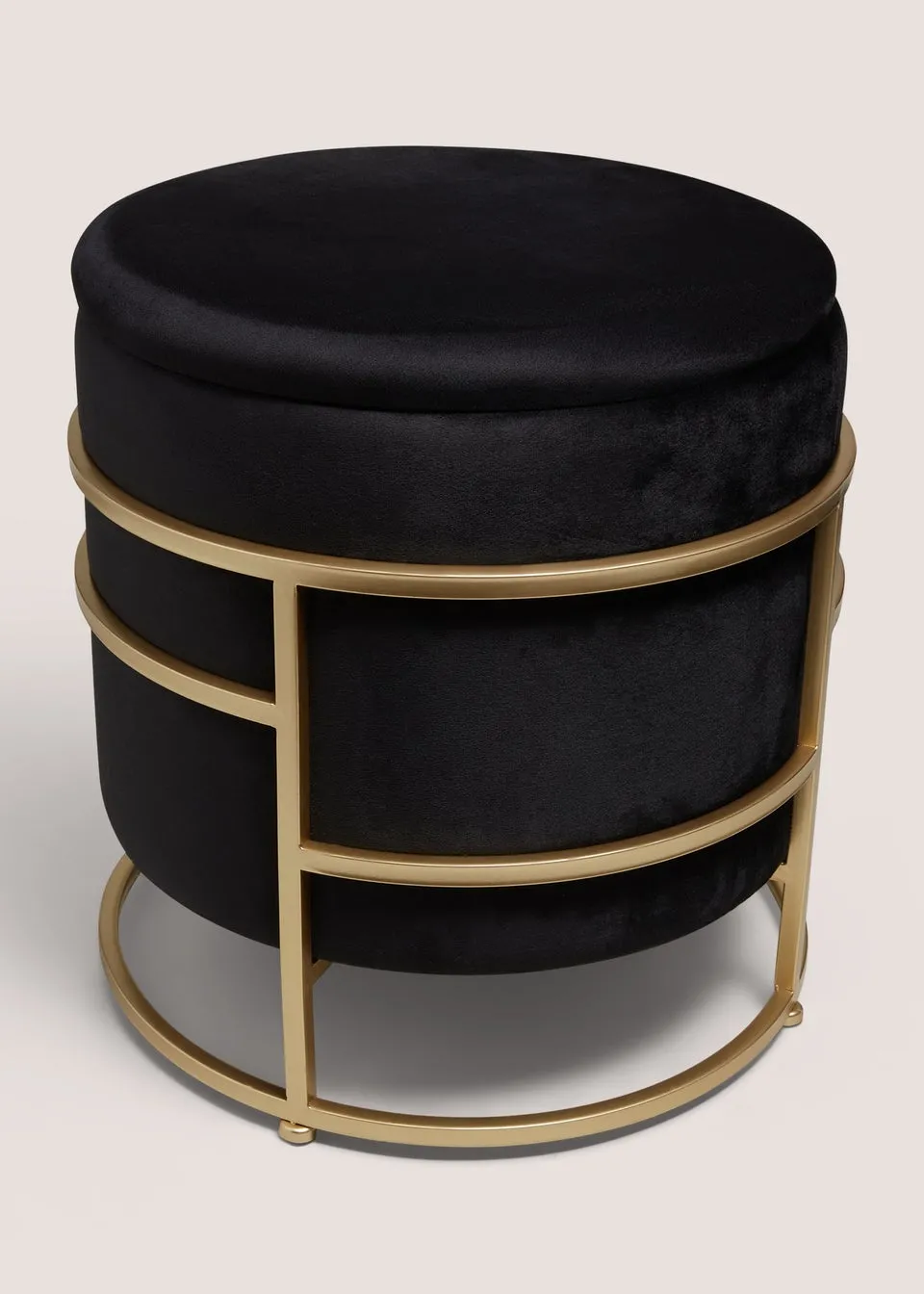 Black Velvet Pouffe