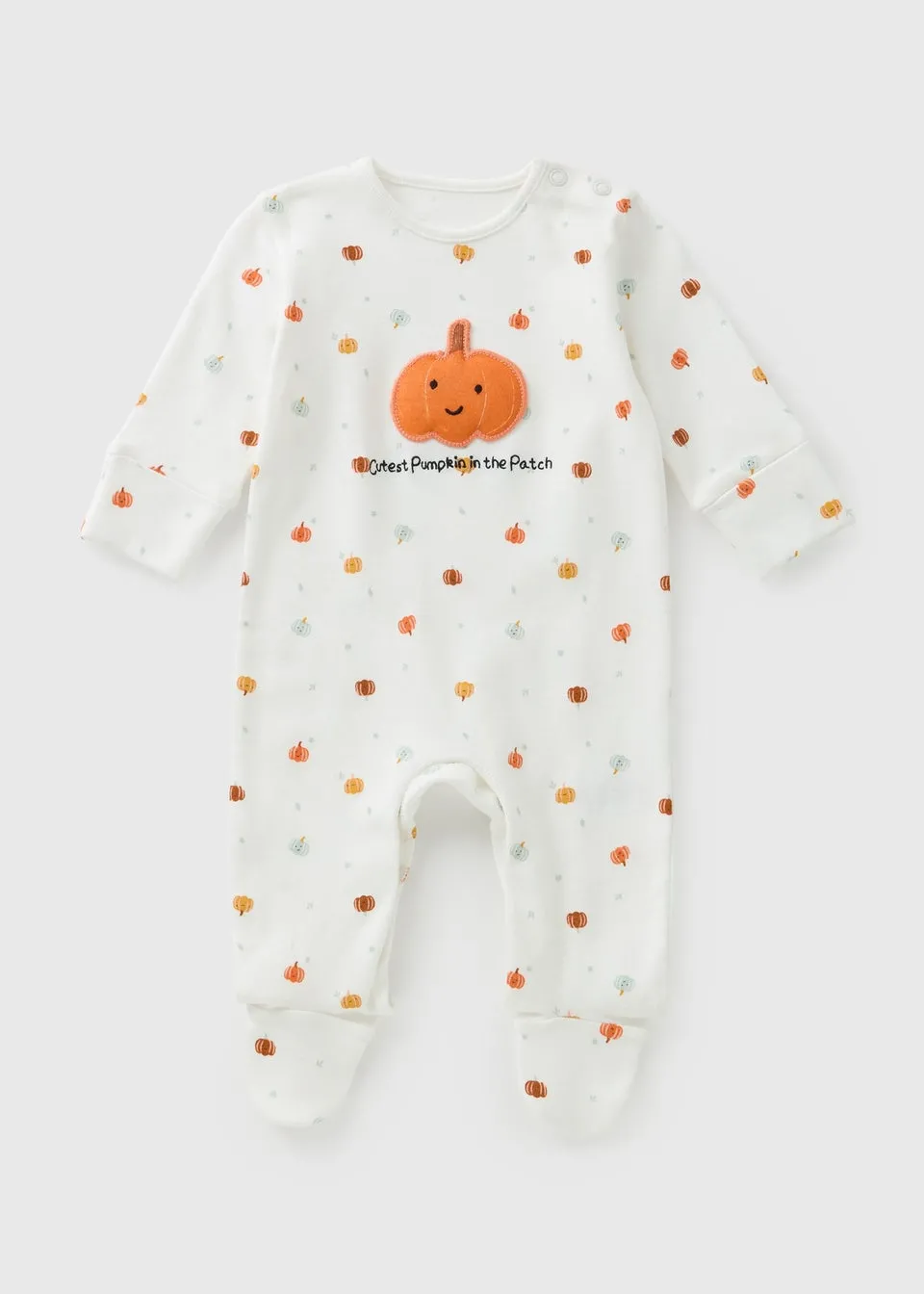Baby Cream Cutest Pumpkin Sleepsuit (Newborn-23mths)