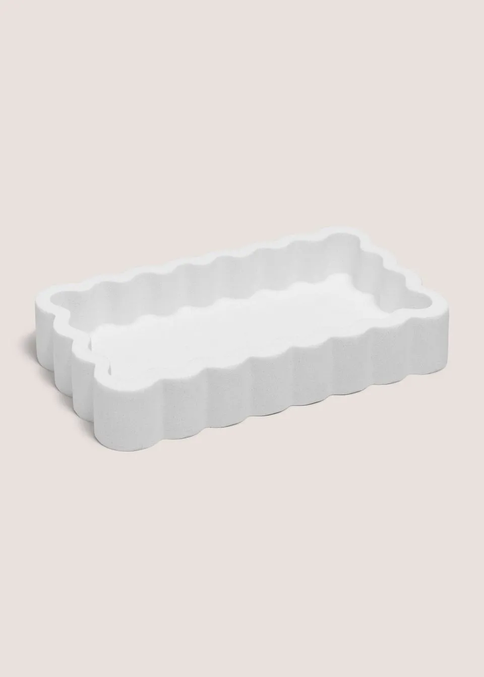 White Scallop Tray
