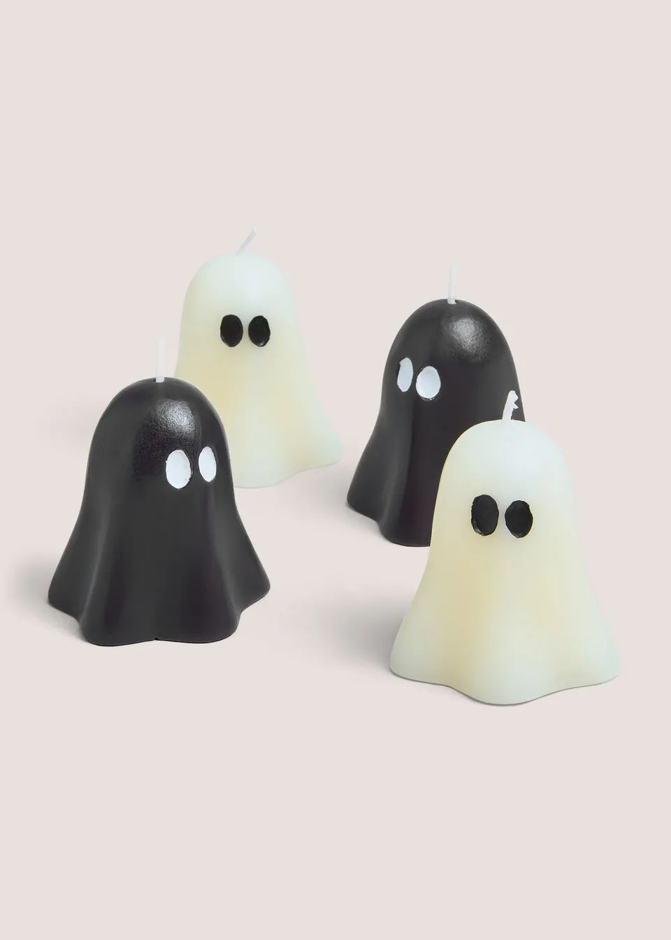 4 Piece Ghost Halloween Candles