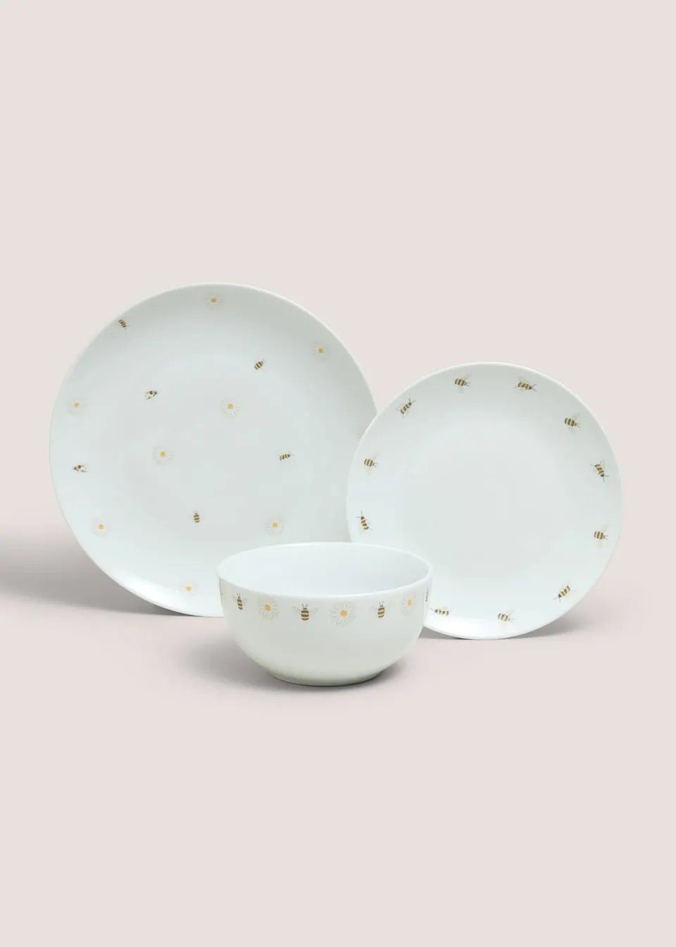 12 Piece Bee Daisy Dinner Set