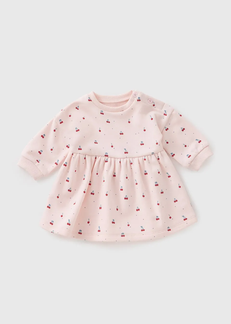 Baby Pink Cherry Sweater Dress (Newborn-23mths)