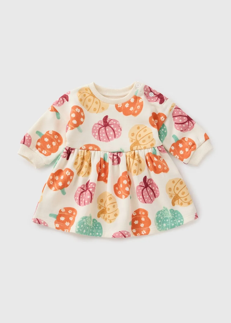 Baby Cream Pumpkin Sweater Dress (Newborn-23mths)