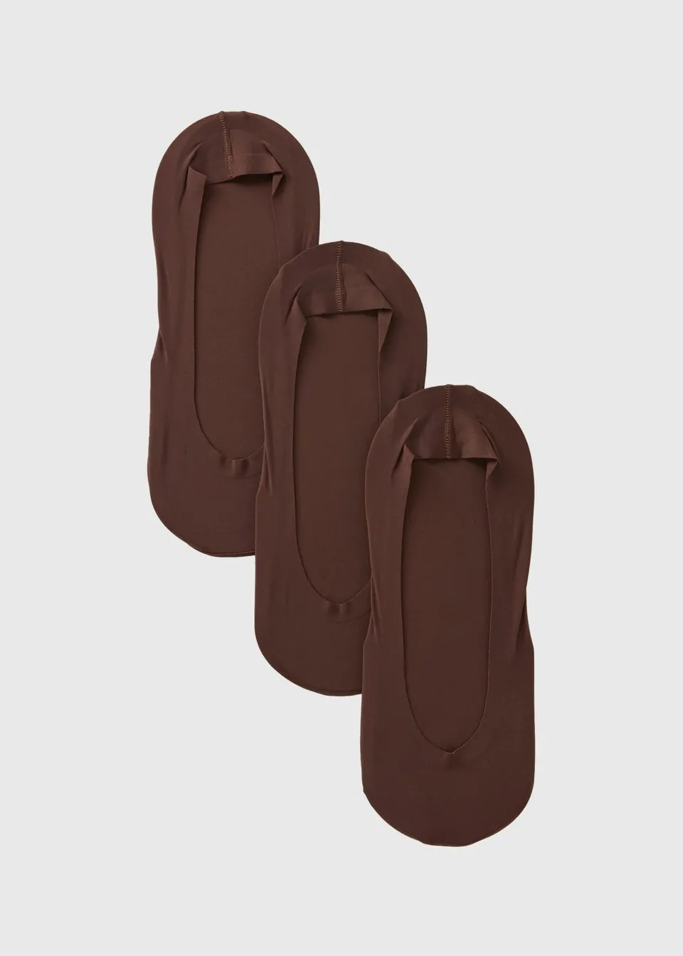 3 Pack Brown Footsie Socks