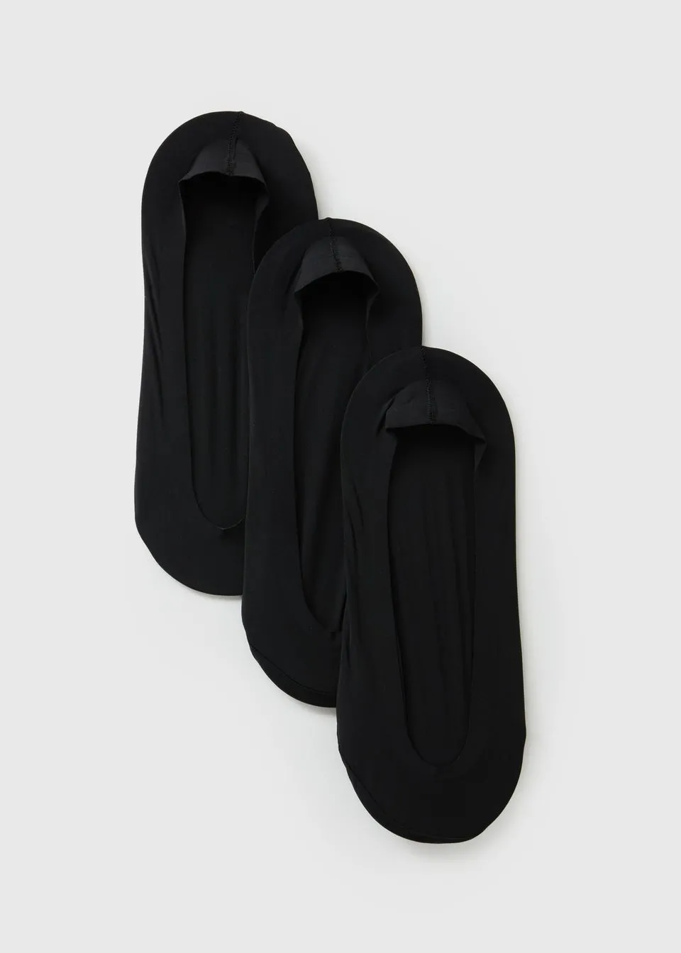 3 Pack Black Seamless Footsie Socks