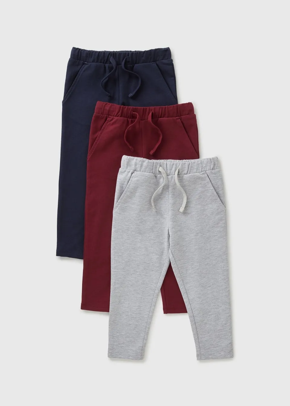 3 Pack Boys Burgundy Drawcord Leggings (1-7yrs)