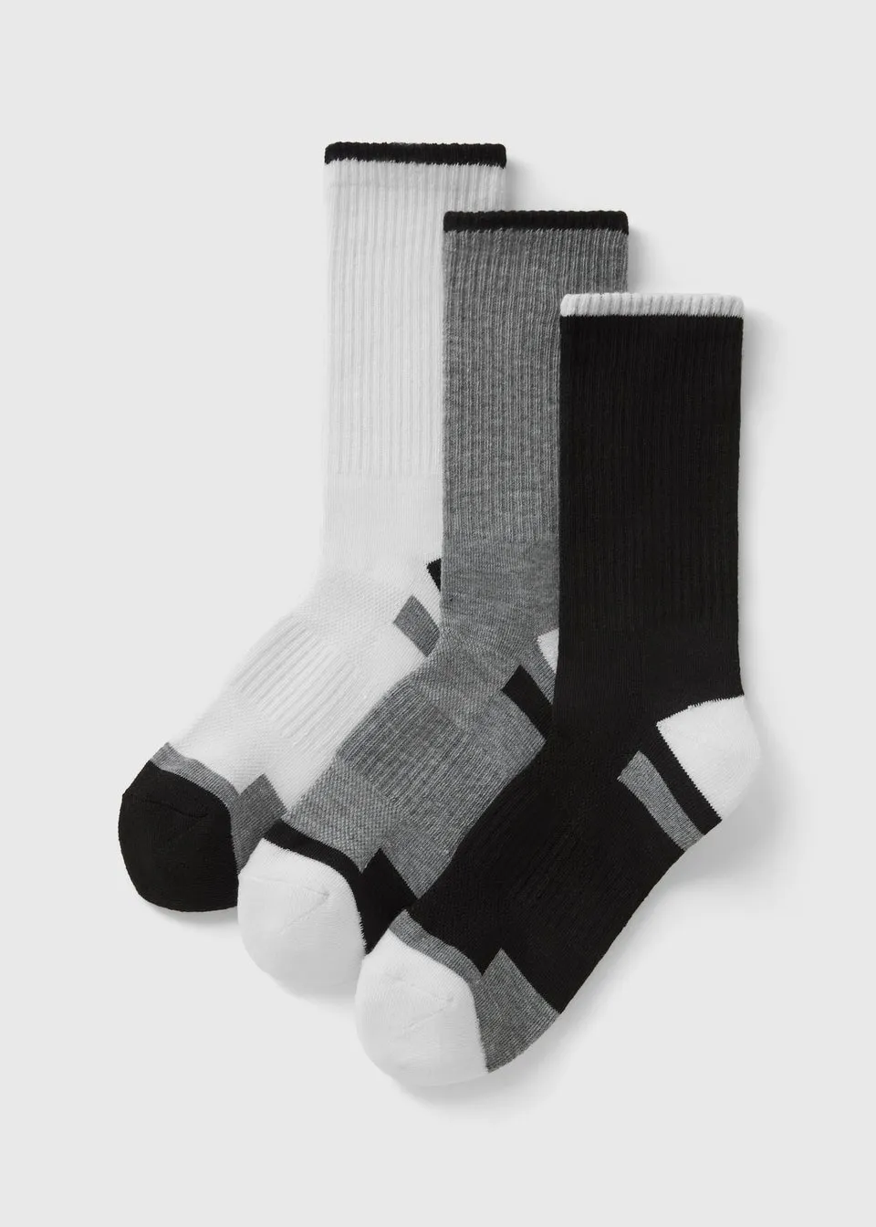 3 Pack Multicolour Athletic Sports Socks
