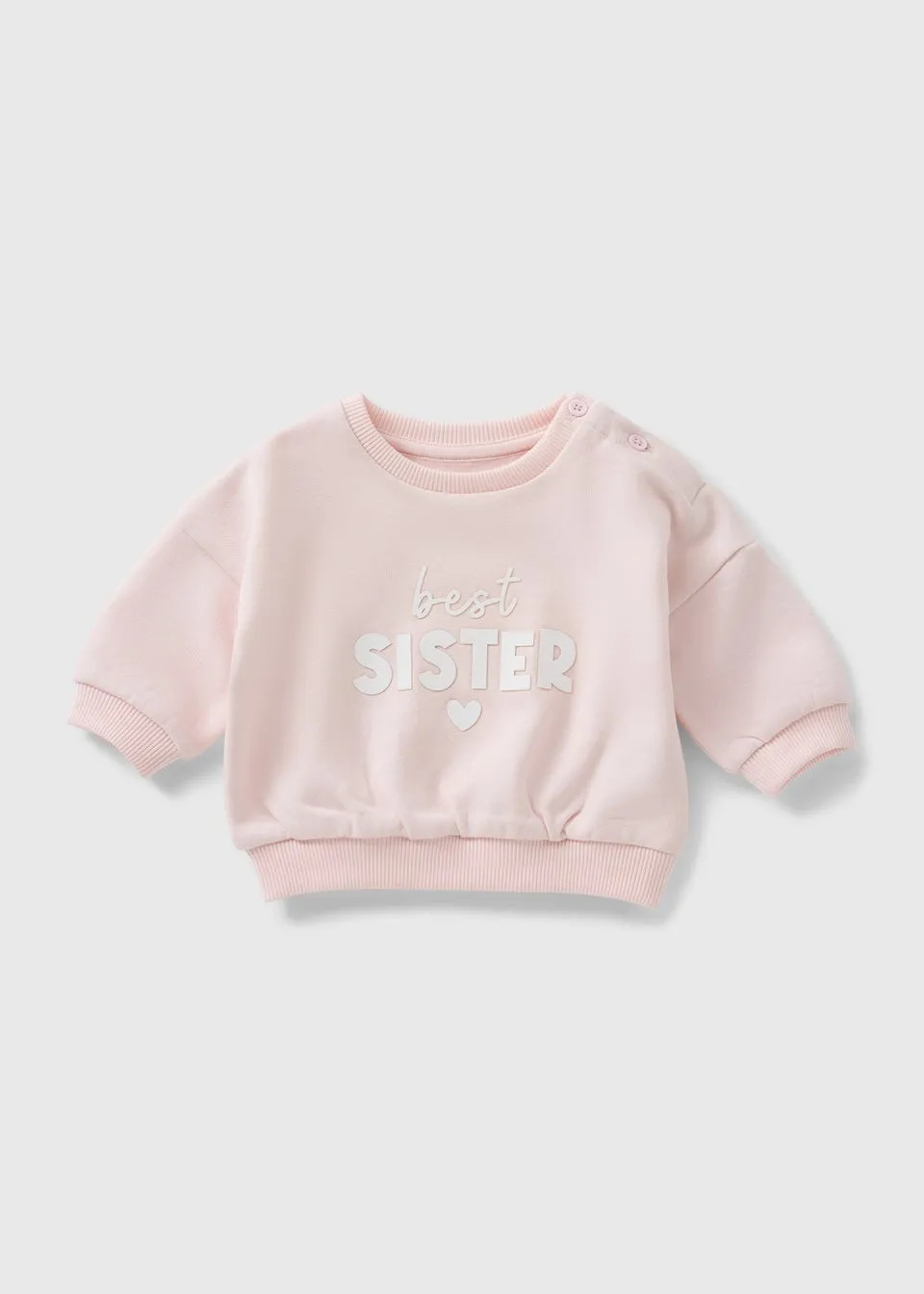Baby Pink Best Sister Sweatshirt (Newborn-23mths)