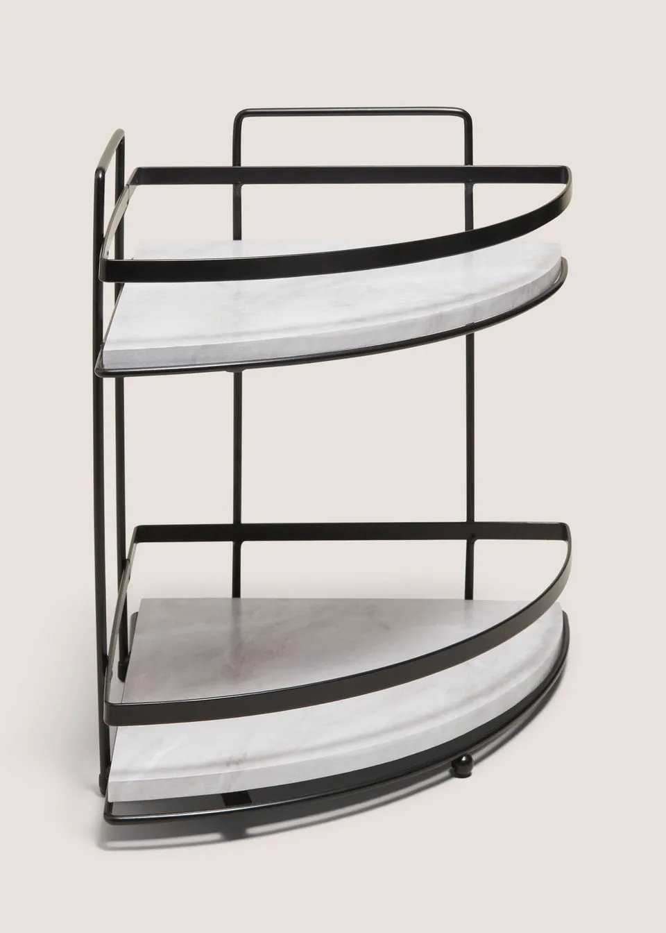 Black Marble Effect Tier Corner Caddy