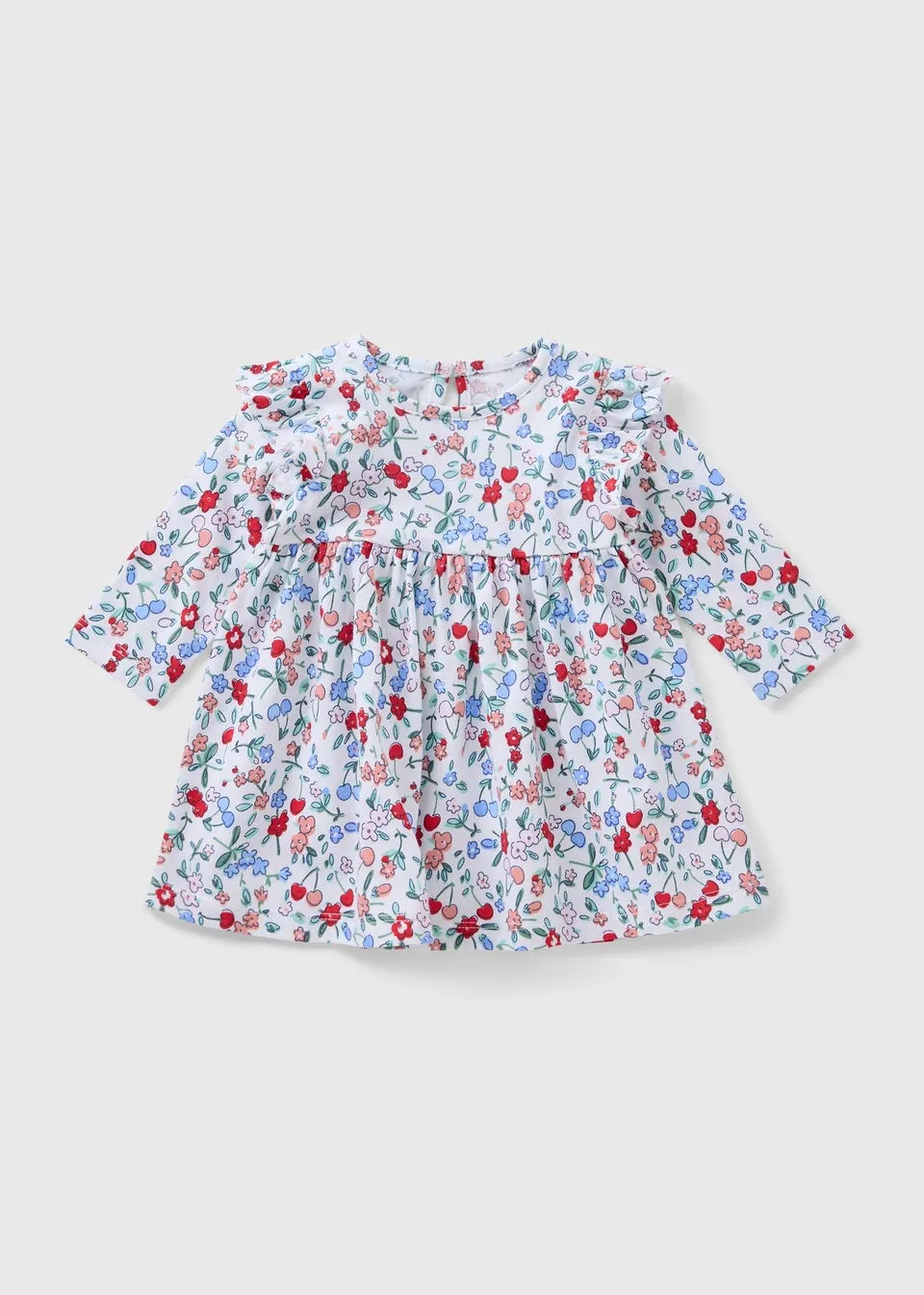 Baby Multicolour Cherry Floral Dress (Newborn-23mths)