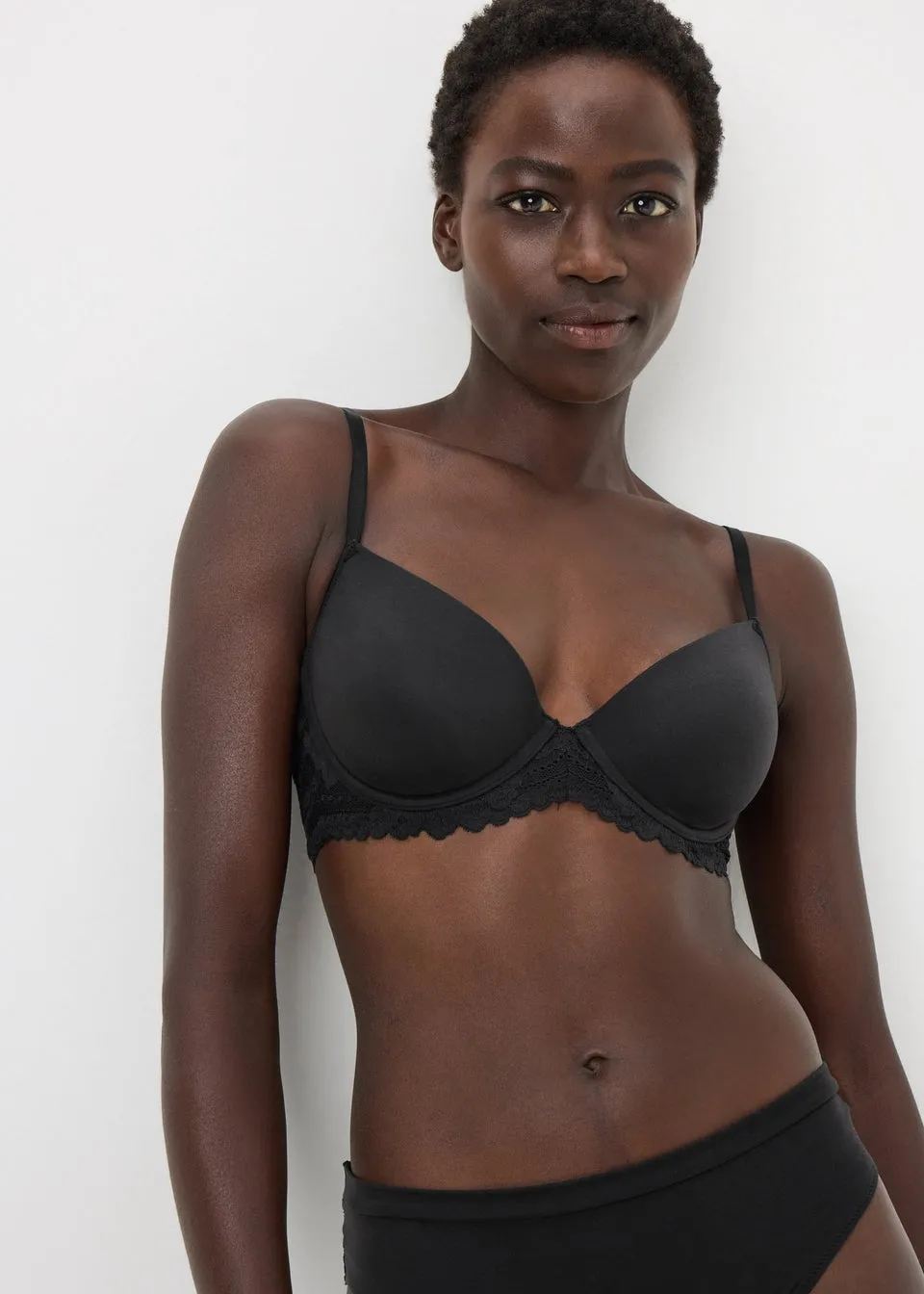 Black Comfort Luxe Supersoft T-Shirt Bra