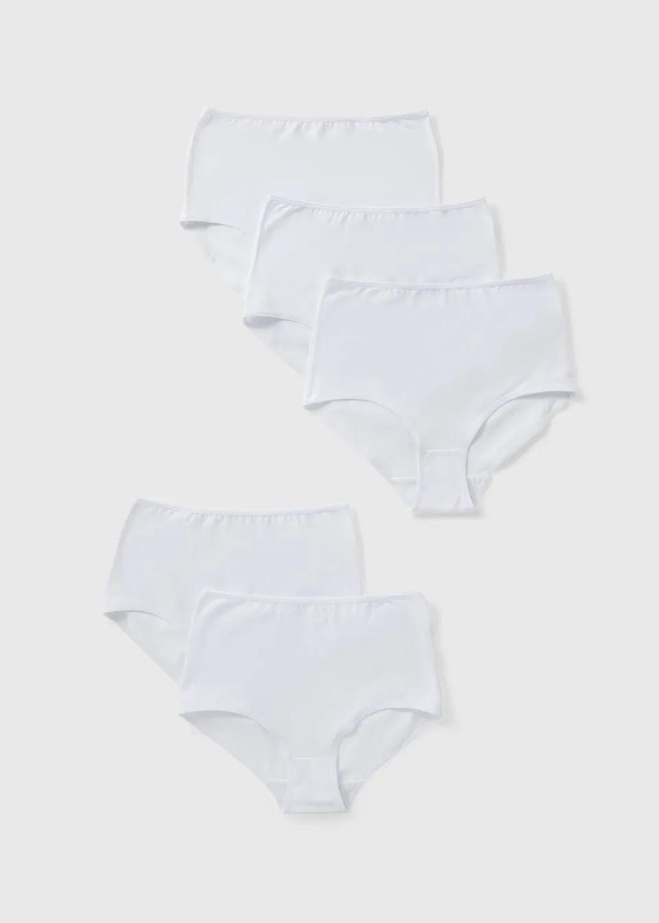 5 Pack White Full Knickers