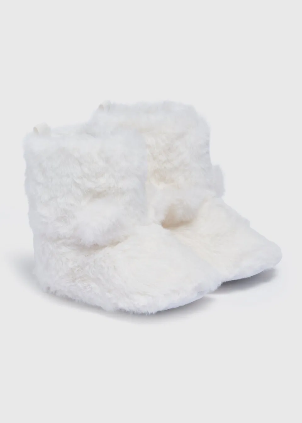 Baby Cream Faux Fur Slipper Boots (Newborn-18mths)