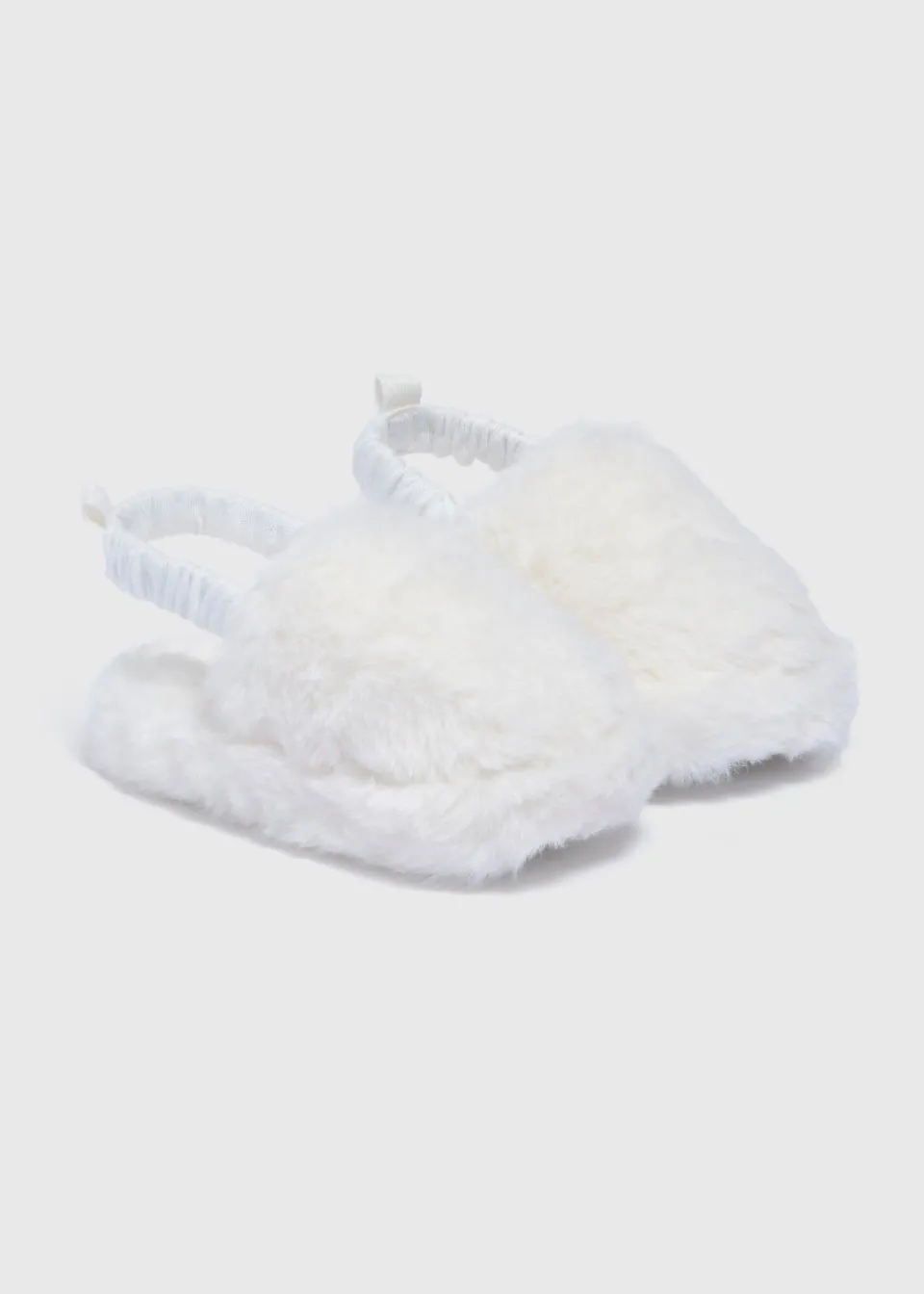Baby Cream Fur Slippers (0-18mths)