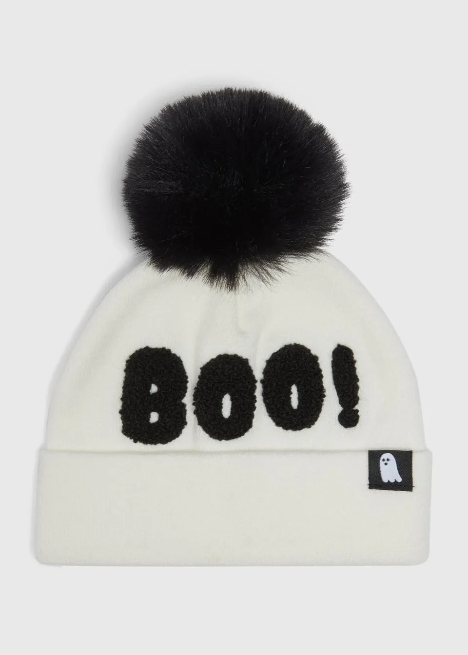 Baby Cream Boo Beanie (Newborn-24mths)