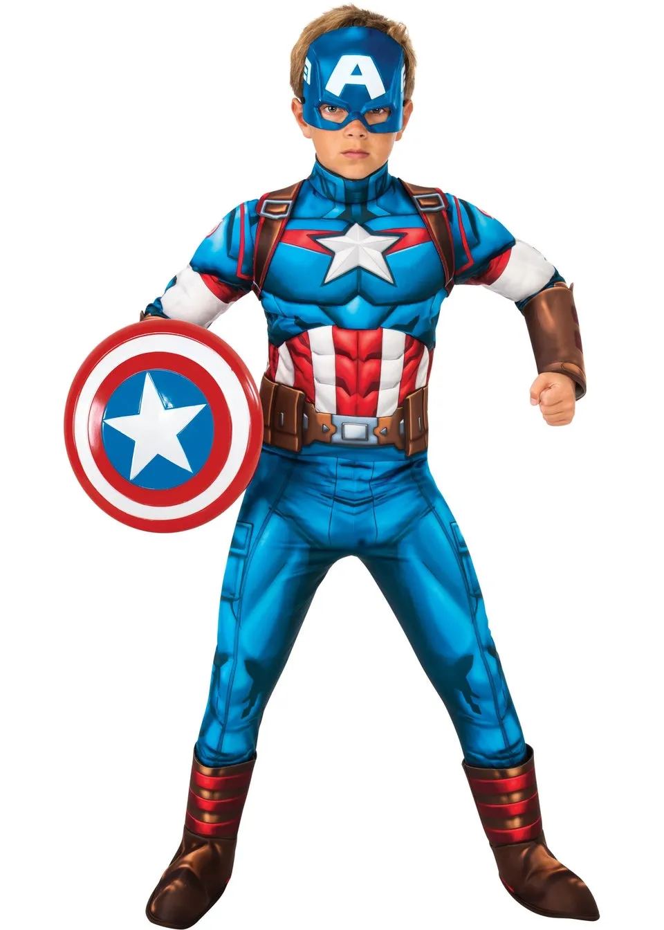 Marvel MultiColour Captain America Deluxe (3-8 years)