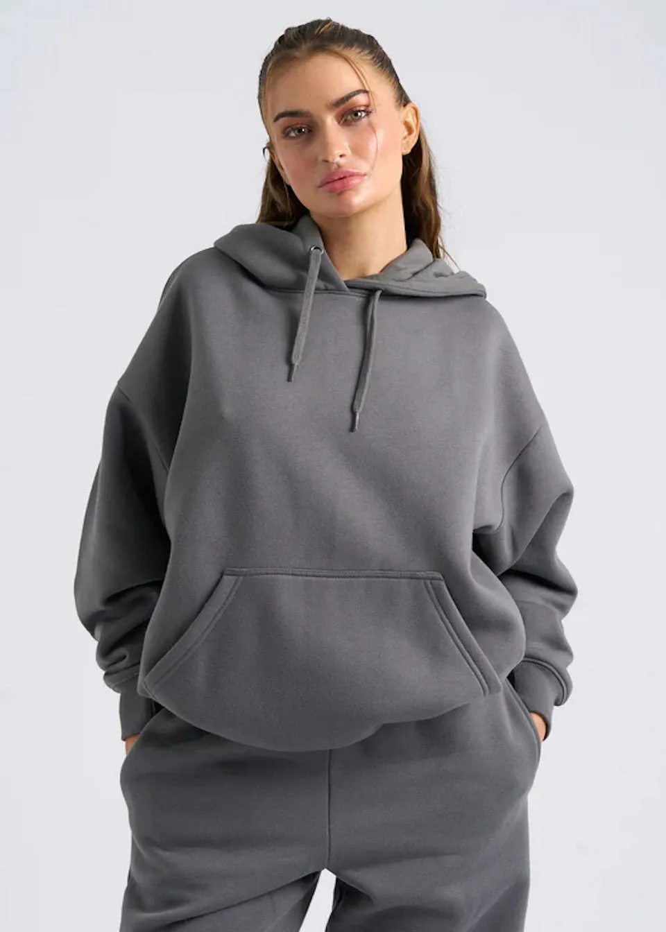 Urban Bliss Charcoal Oversized Hoodie