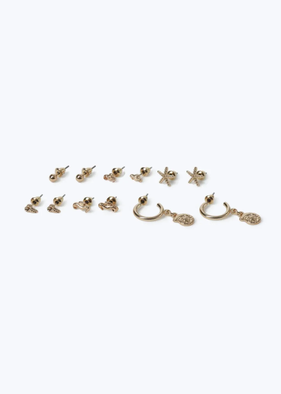 Muse Gold Starfish Multipack Earrings