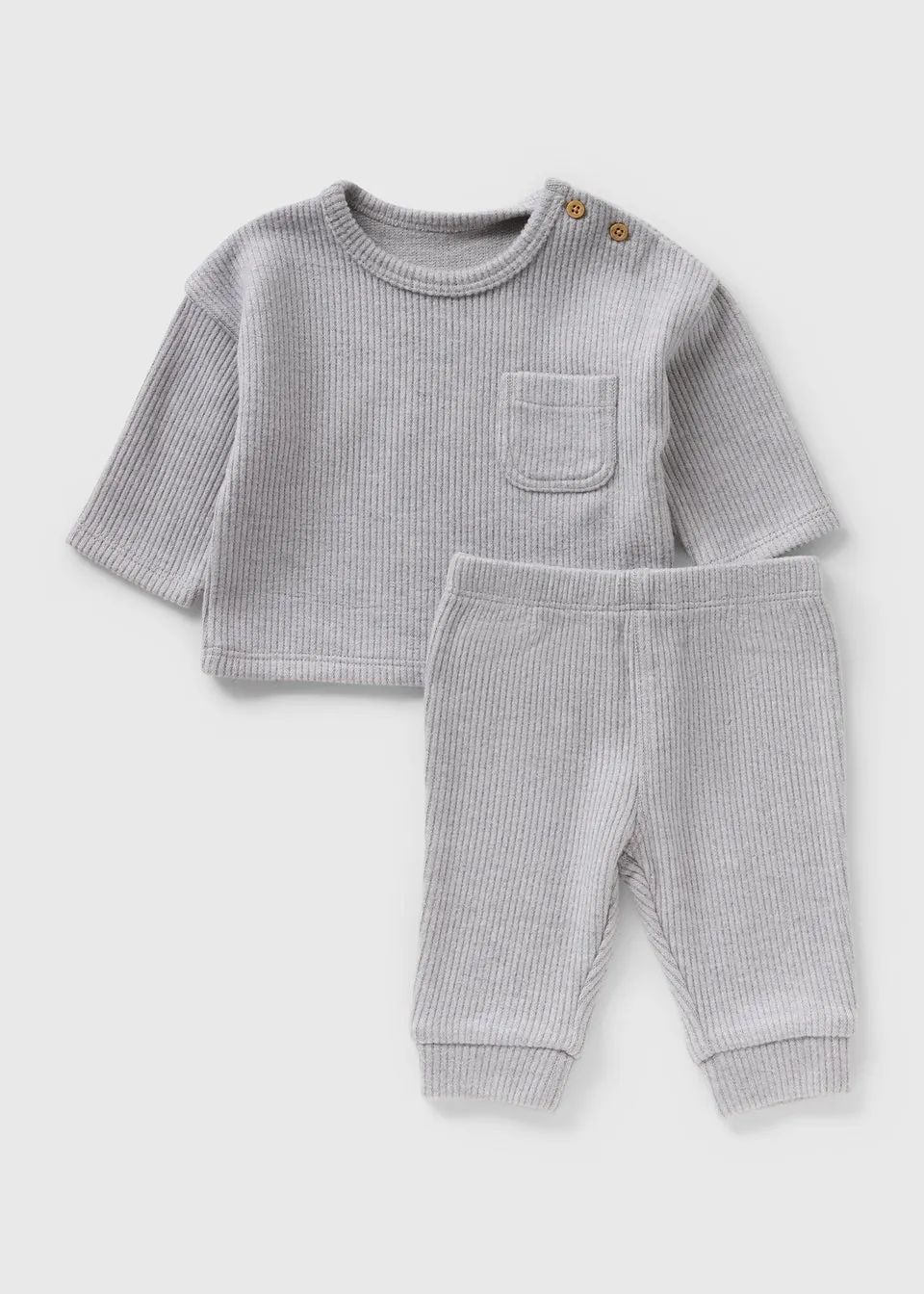 Baby Grey Brushed Top & Legging Set (Newborn-23mths)