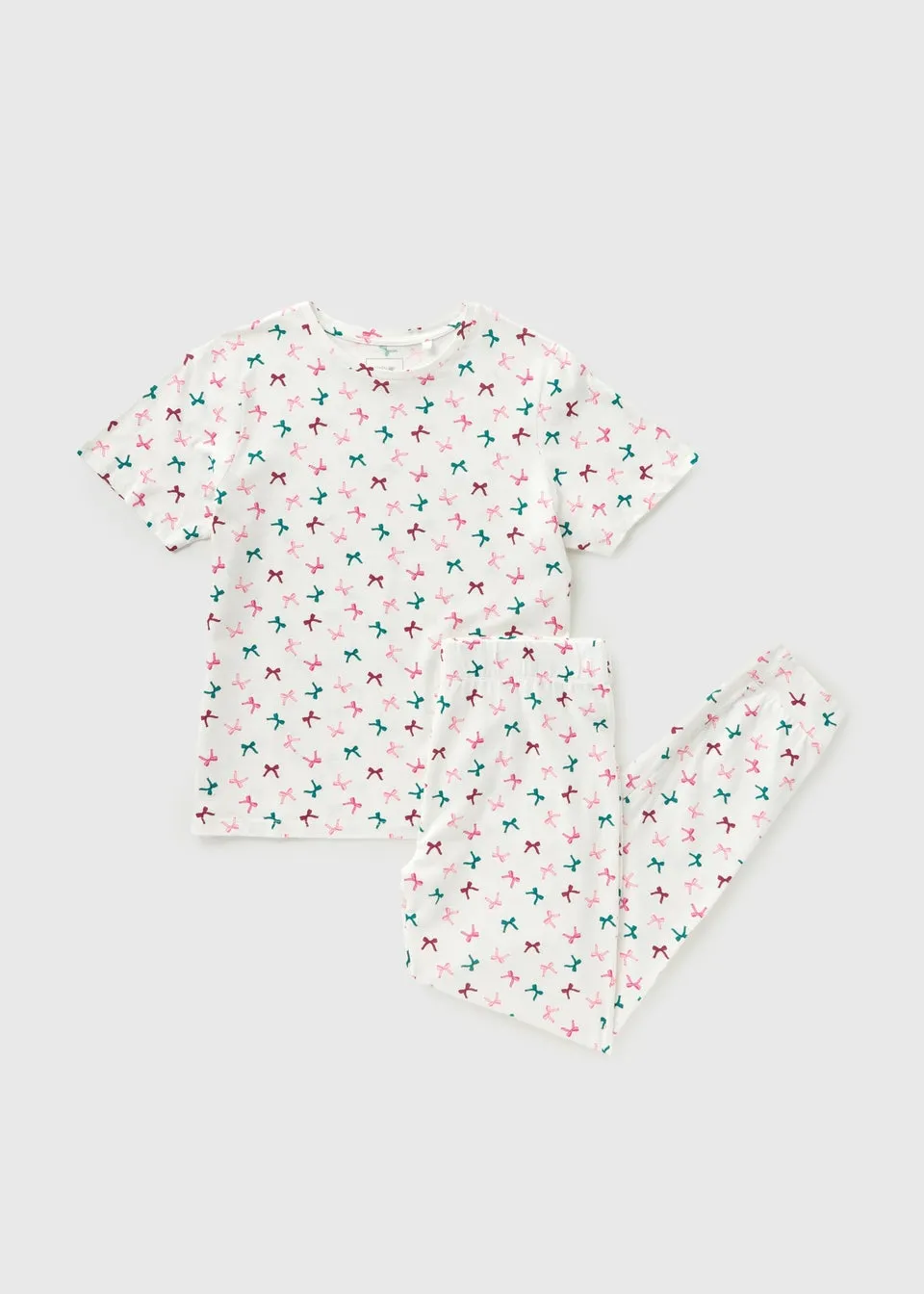 Cream Bow Pyjama Set