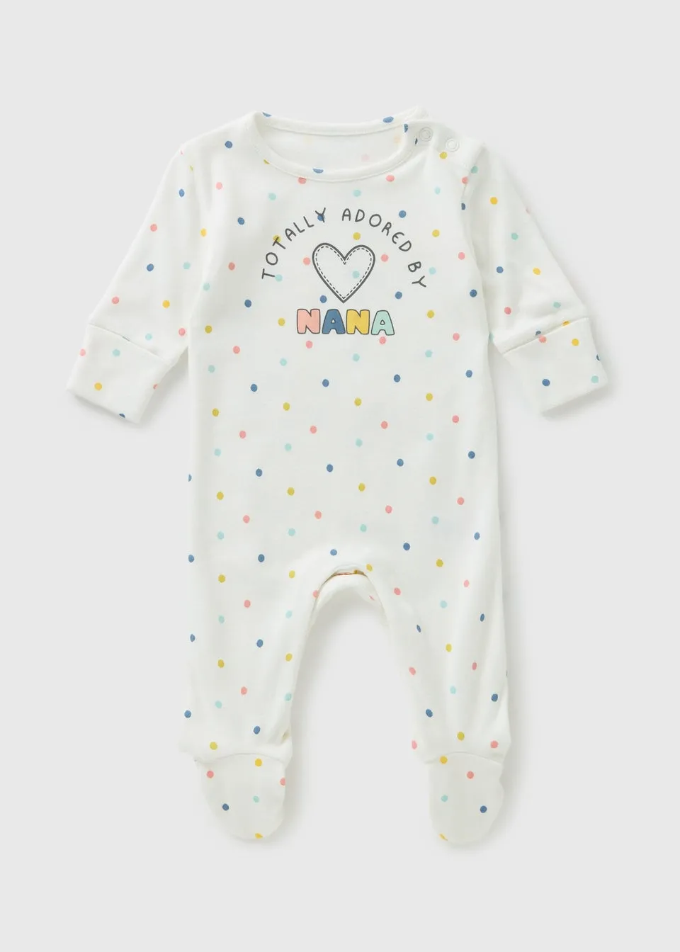 Baby Cream Nana Spot Sleepsuit (Newborn-18mths)