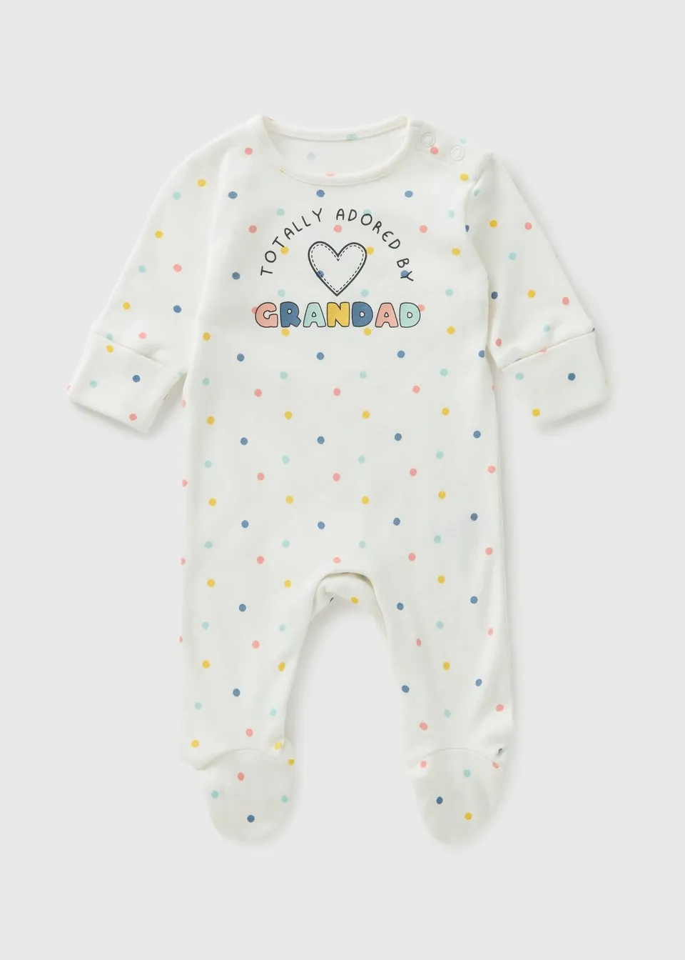 Baby Multi Coloured Grandad Sleepsuit (Newborn–18mths)
