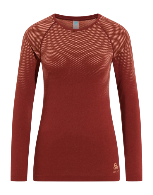 Undershirt Odlo Women Bl Top Crew Neck L/S Performance Light Eco Spiced Apple