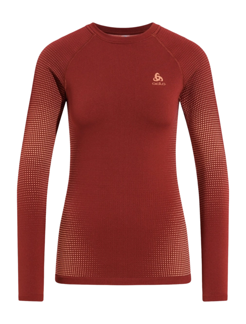 Undershirt Odlo Women Bl Top Crew Neck L/S Performance Warm Eco Spiced Apple