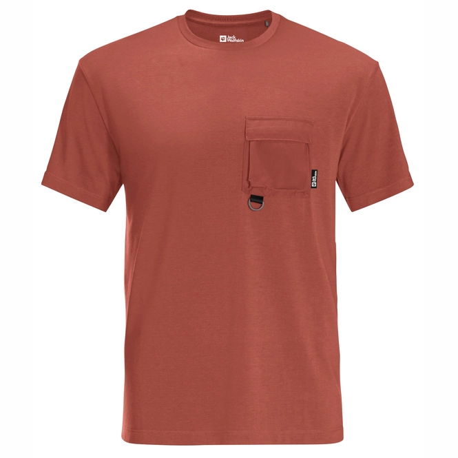 Jack Wolfskin Men's Wanderthirst T-Shirt in Barn Red