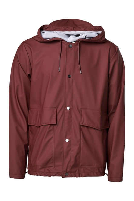 Raincoat RAINS Short Hooded Coat Maroon