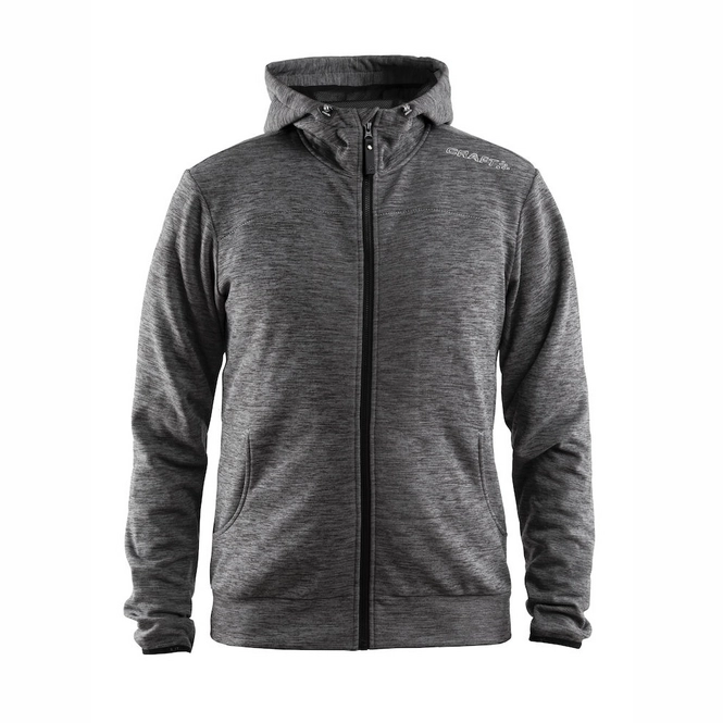 Hoodie Craft Men Leisure Full Zip Hood Dark Grey Melange
