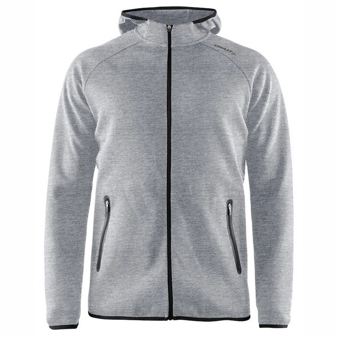 Hoodie Craft Men Emotion Full Zip Hood Grey Melange