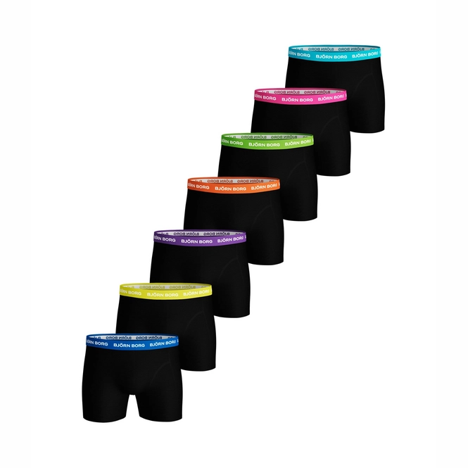 Boxers Björn Borg Men Essential Seasonal Solid Neon Electric Blue Lemonade (7 pack)