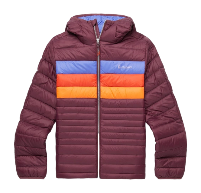 Jacket Cotopaxi Women Fuego Down Hooded Jacket Wine Stripes