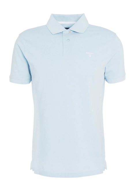 Polo Shirt Barbour Men Lightweight Sports Chambray Blue