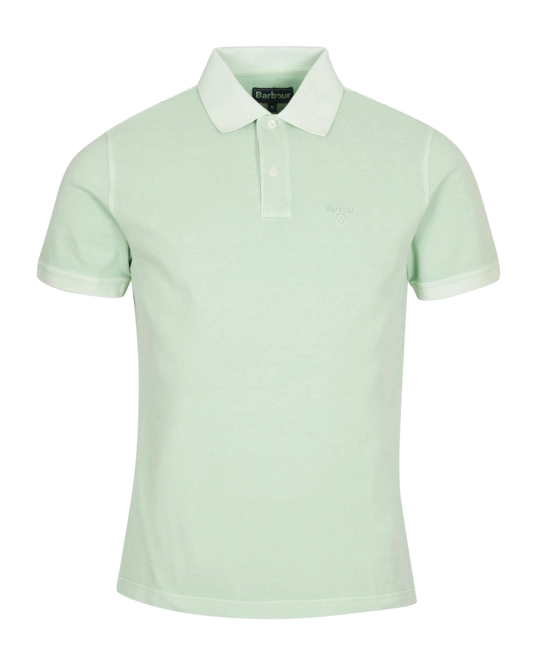 Polo Shirt Barbour Men Washed Sports Dusty Mint